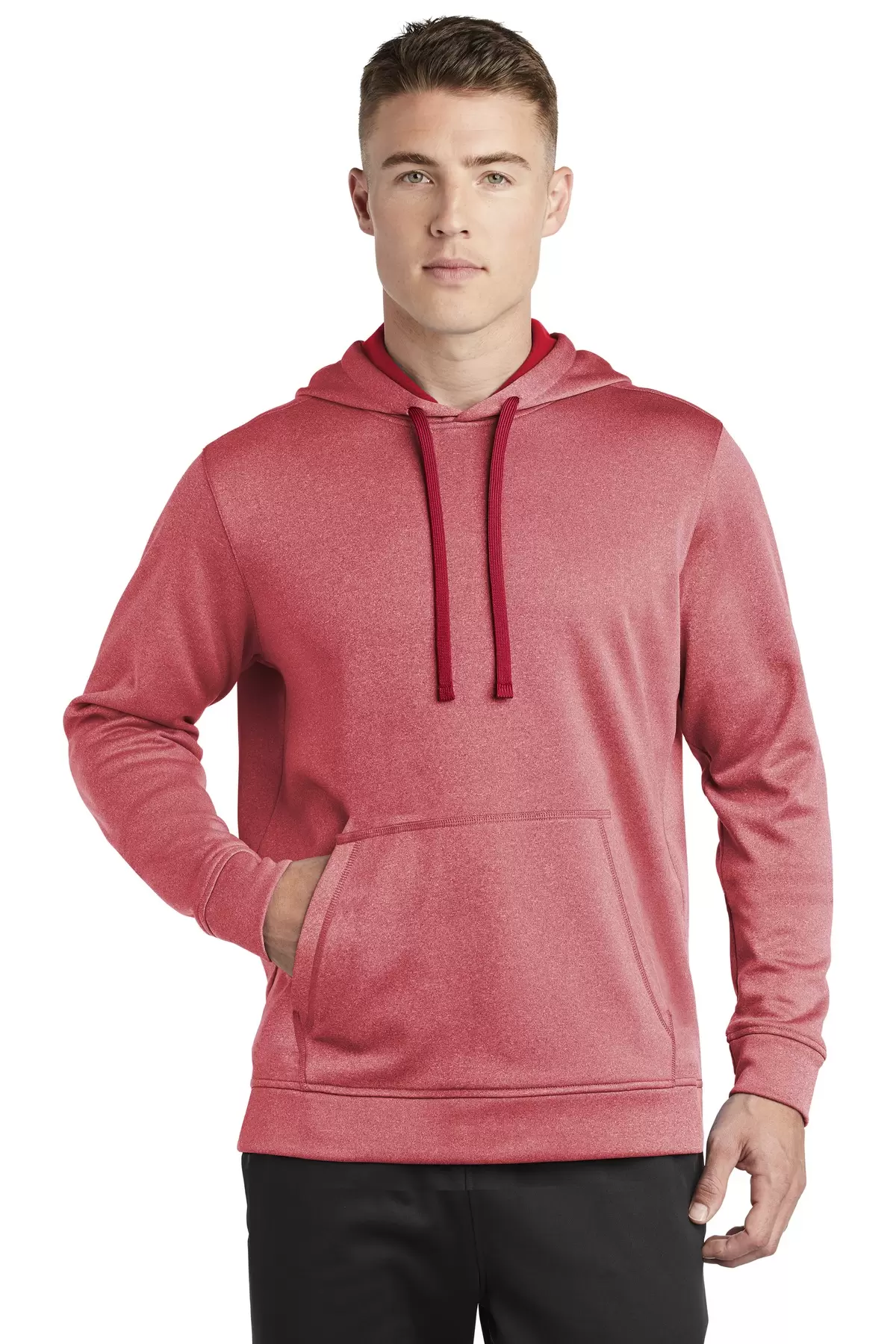 Sport Tek ST264 Sport-Tek  PosiCharge  Sport-Wick  Heather Fleece Hooded Pullover SKU: ST264