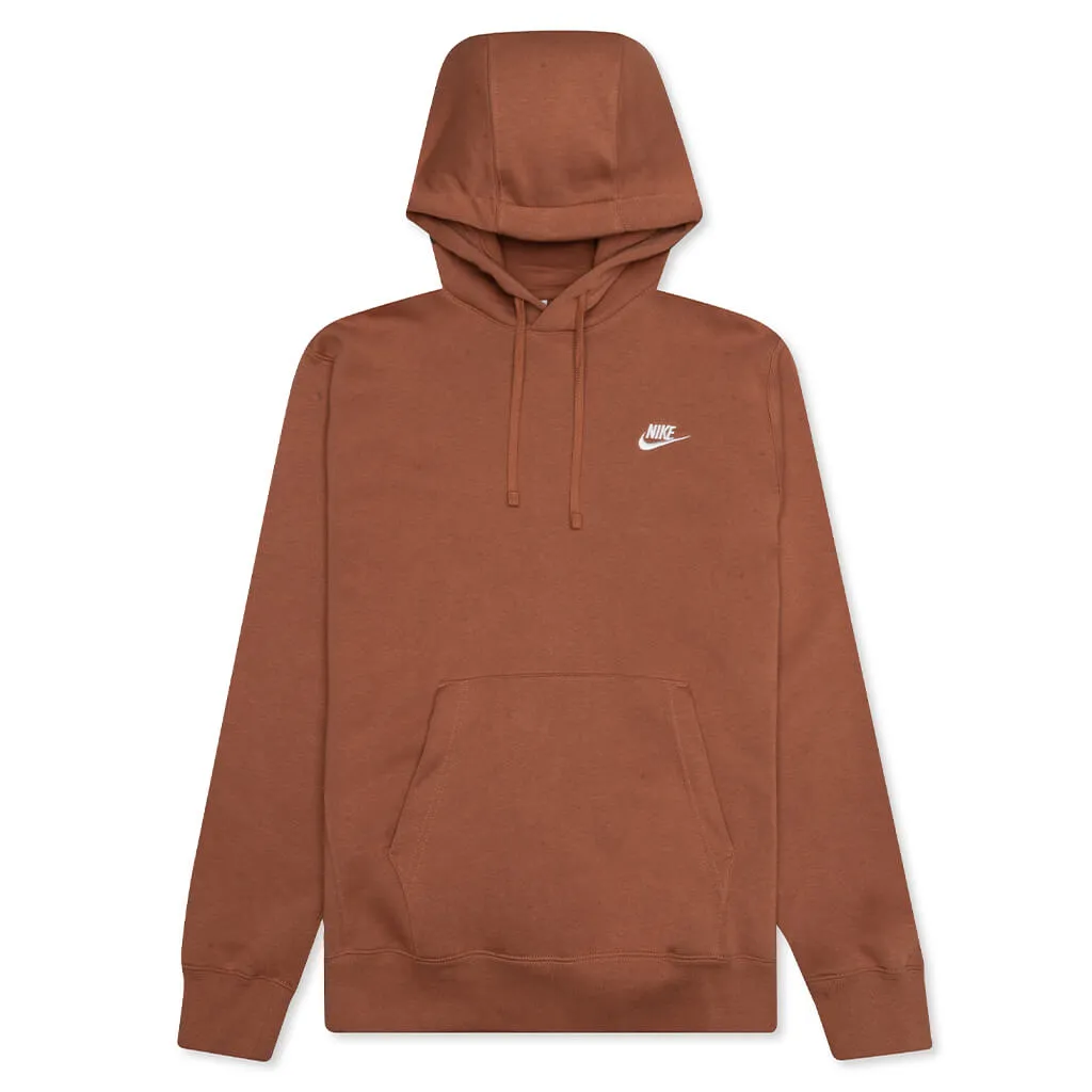 Sportswear Club Fleece Pullover Hoodie - Mineral Clay/White