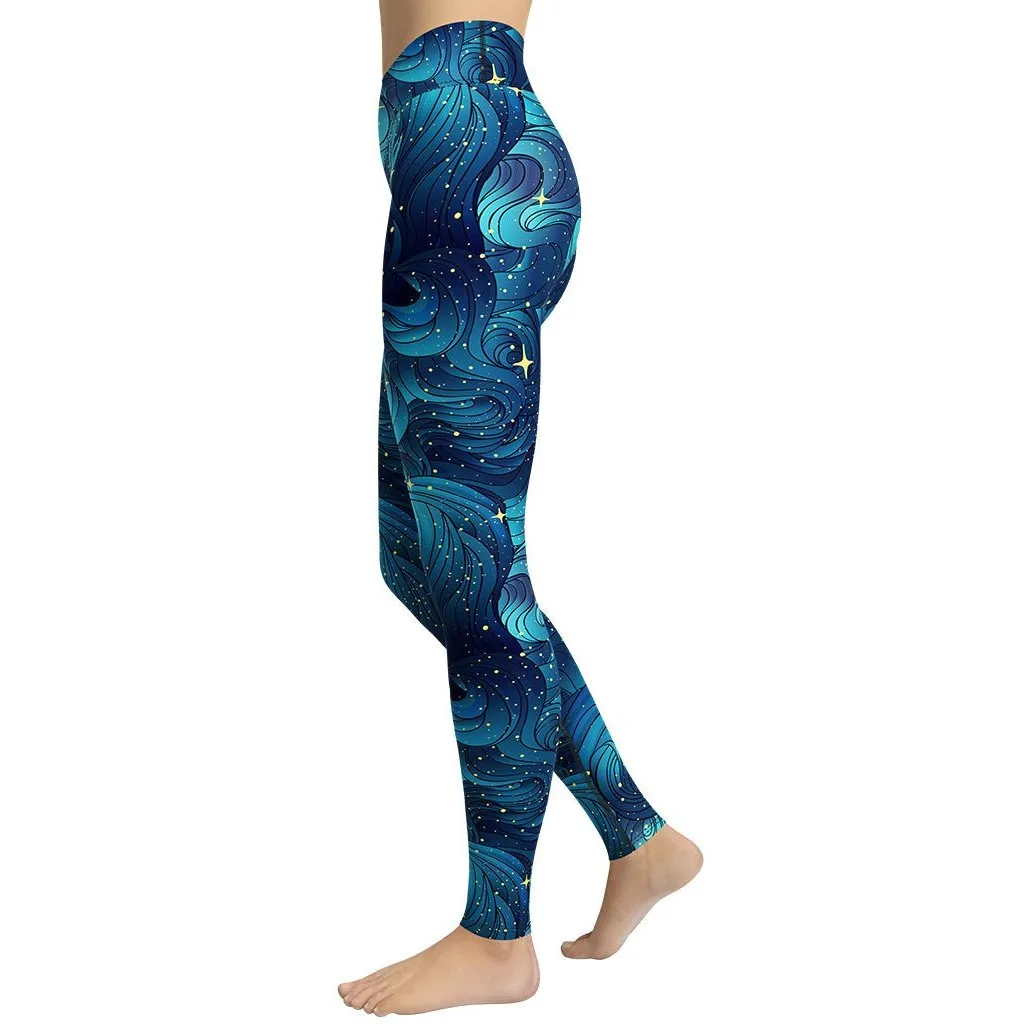 Starry Night Yoga Leggings