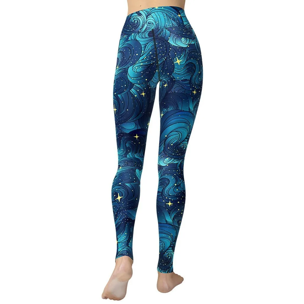 Starry Night Yoga Leggings