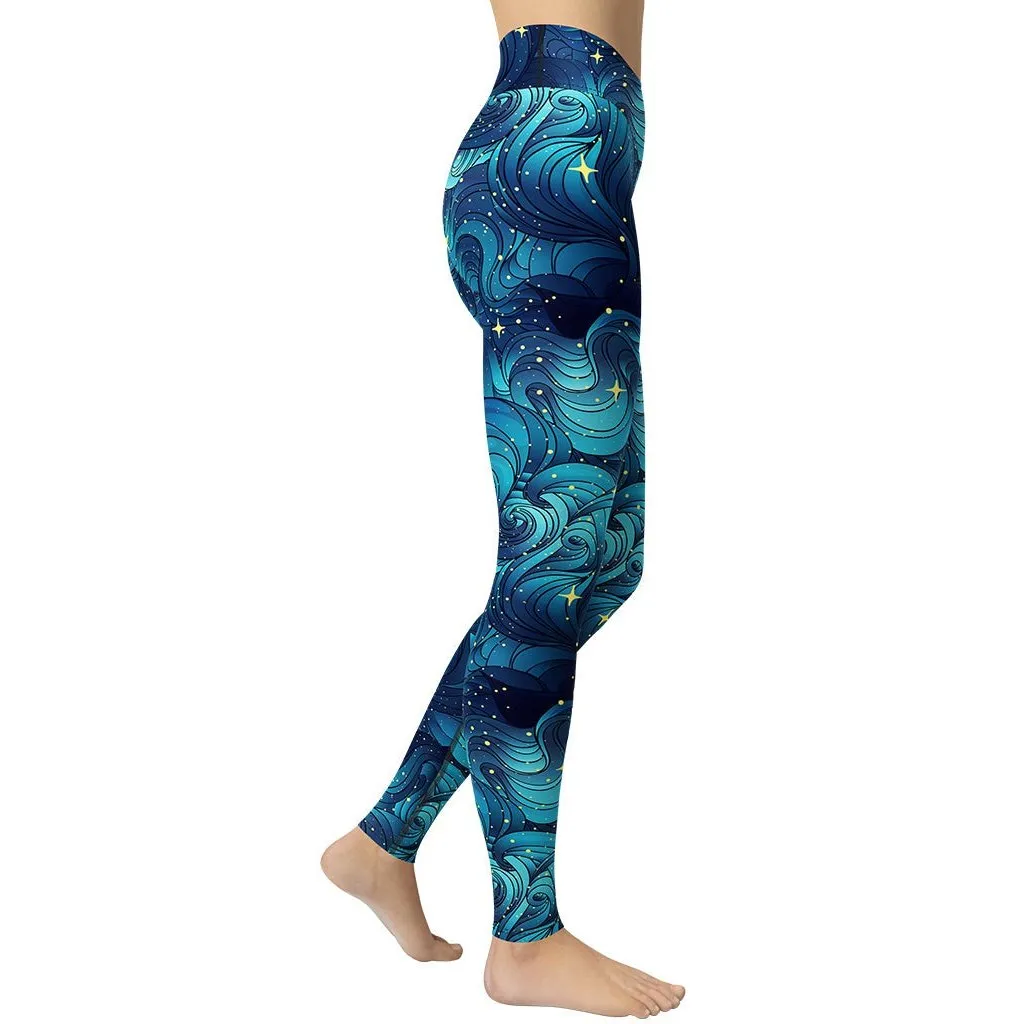 Starry Night Yoga Leggings