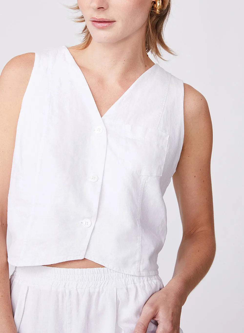 Stateside Linen Pocket Vest
