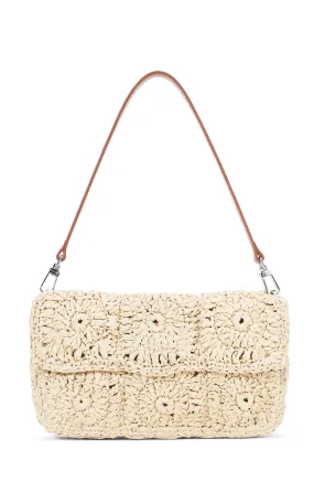 STAUD Timmy Crocheted Raffia Bag