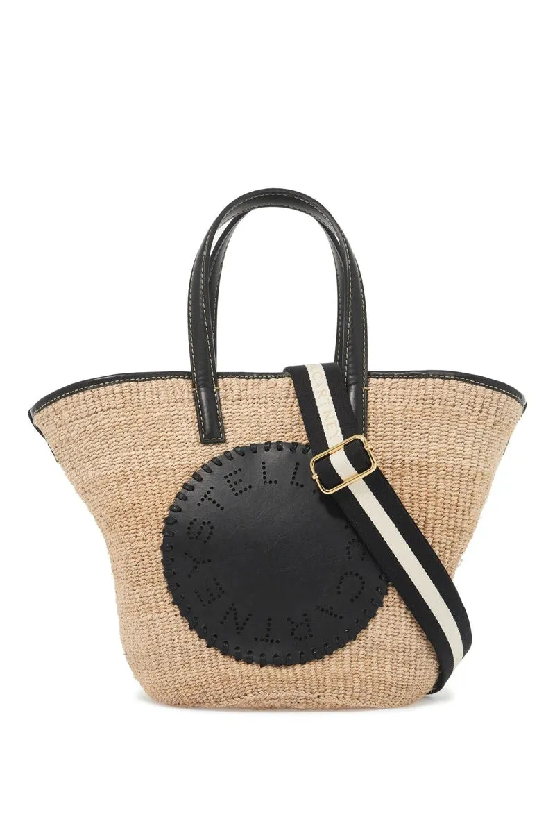 Stella McCartney    Stella Mc Cartney Raffia Shoulder Bag With Logo.