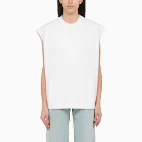 Stella McCartney    Stella Mc Cartney White Cotton Over Vest With Logo