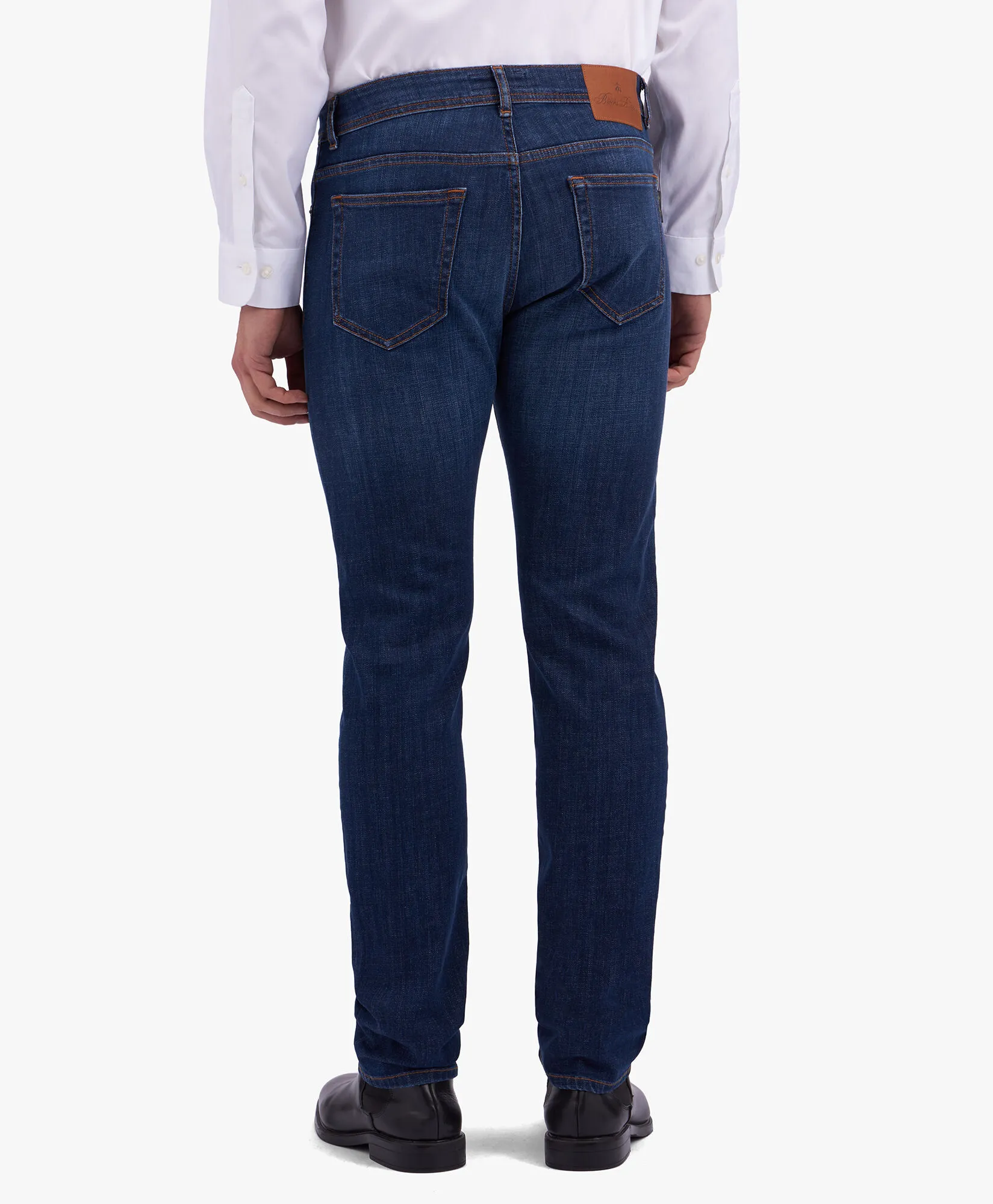 Stretch Cotton Denim Jeans in Blue for Men | Brooks Brothers® UK