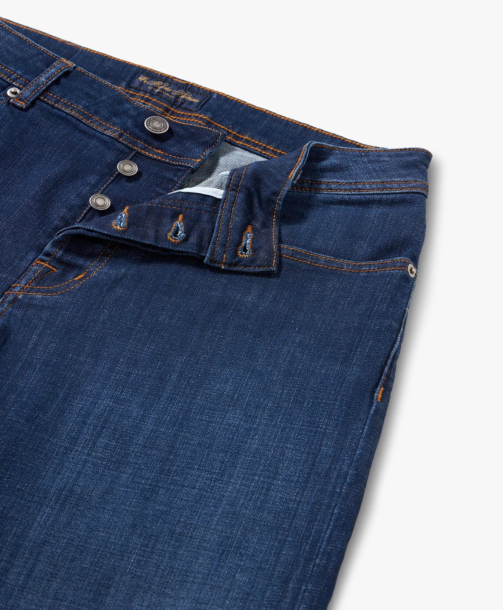 Stretch Cotton Denim Jeans in Blue for Men | Brooks Brothers® UK