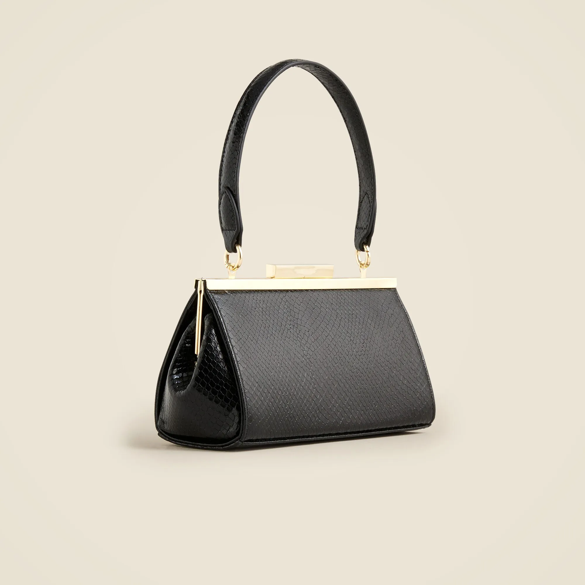 Structured three-in-one bag in crinkle Italian leather