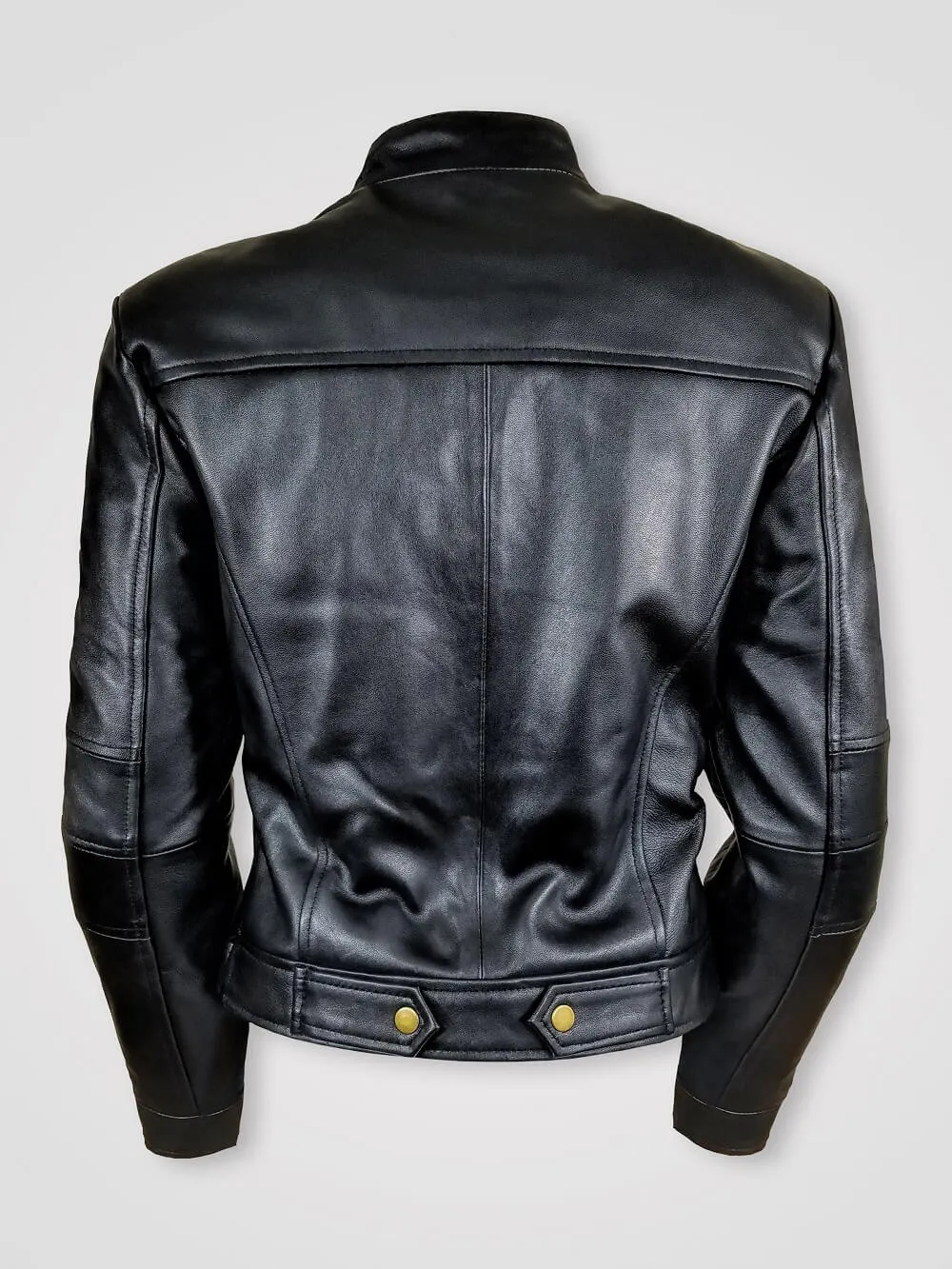 Stylish Leather Motorcycle Jacket with Asymmetrical Zipper Closure