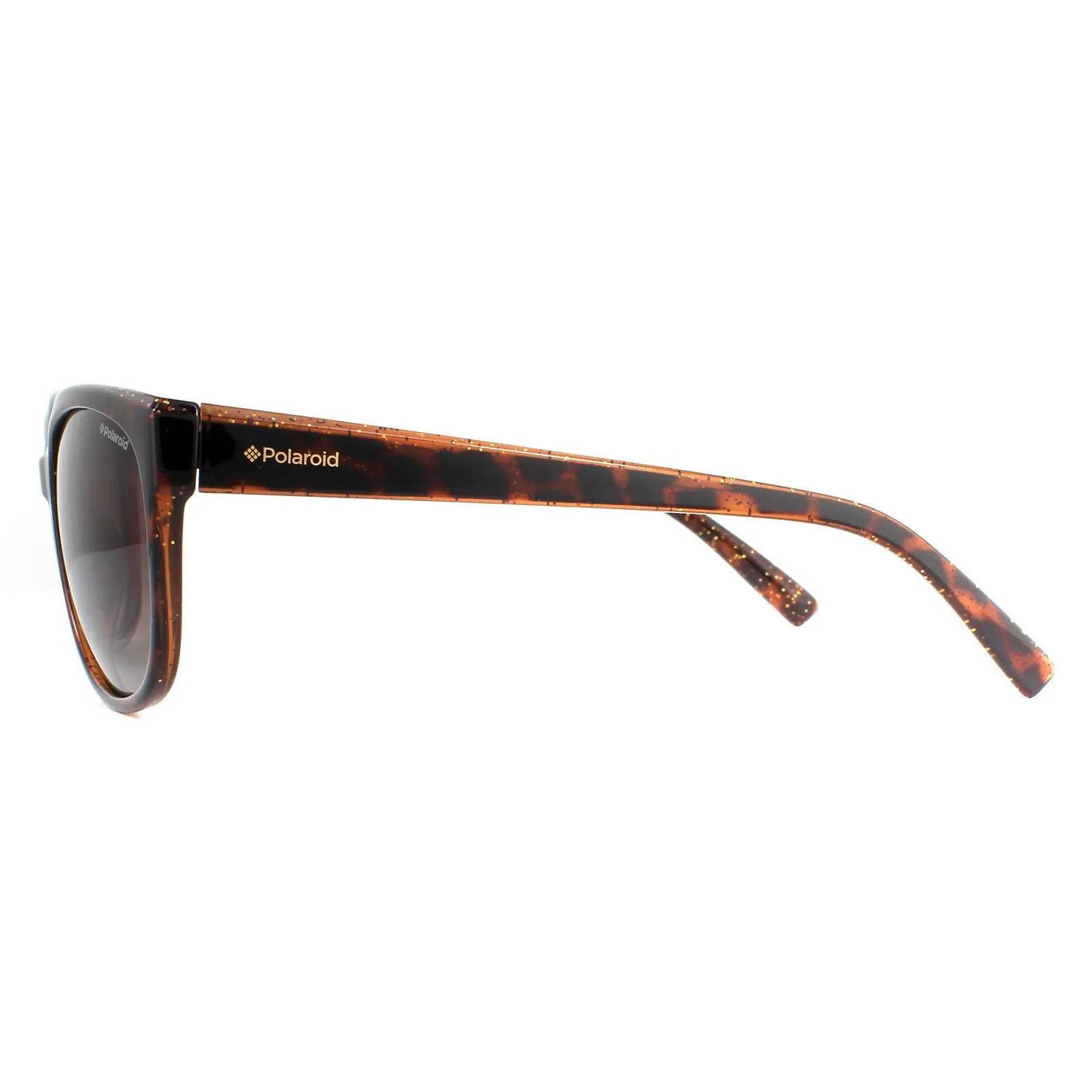 Sunglasses | Cat Eye Dark Havana Glitter Brown Gradient Polarized Sunglasses | Polaroid