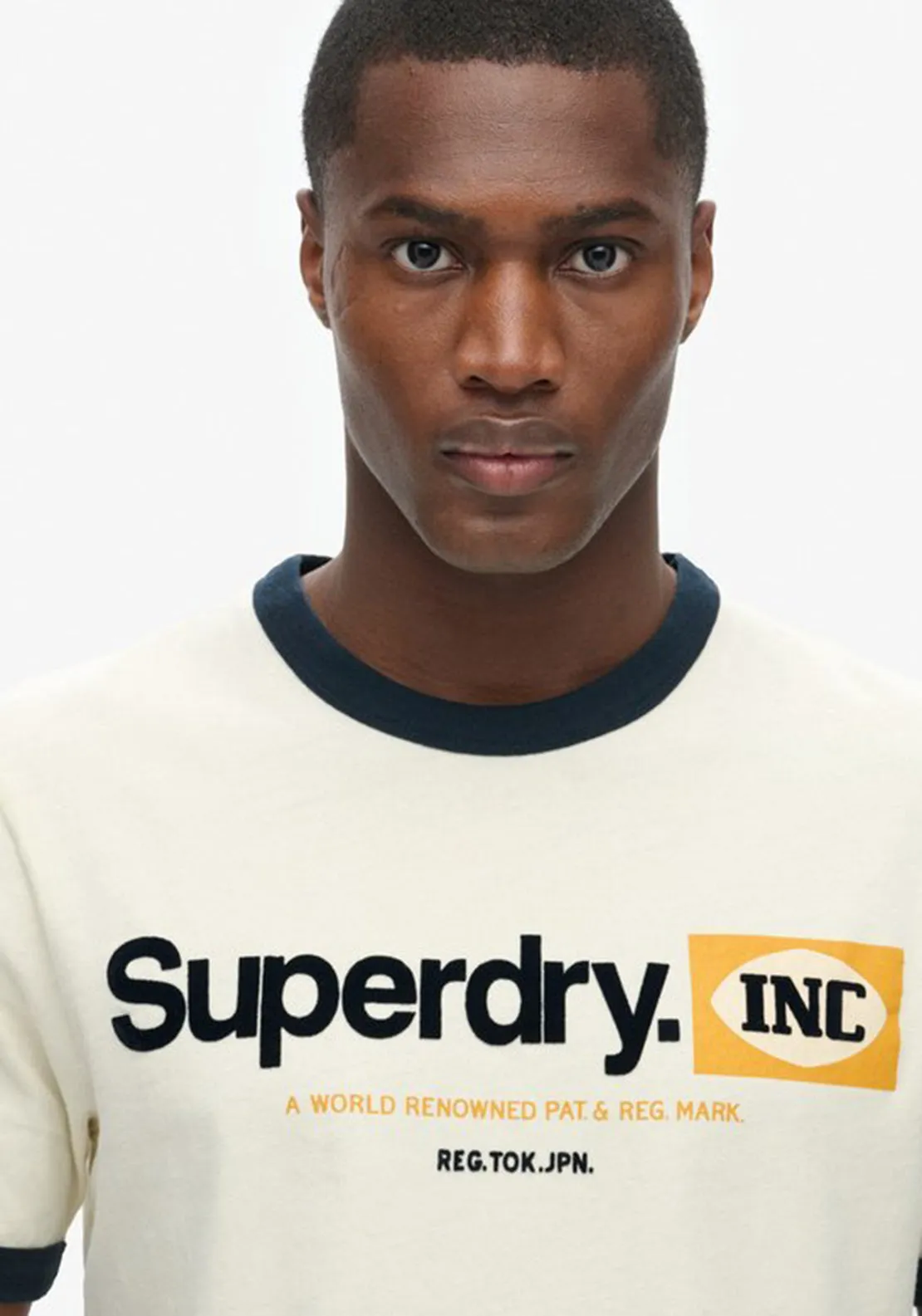 Superdry Ringer Workwear Graphic T-Shirt, Vintage Cream