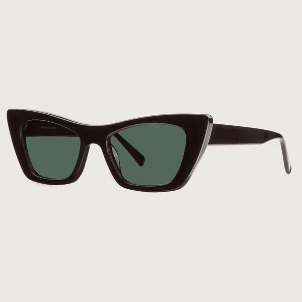 Suzy Sunglasses (Black + Green)