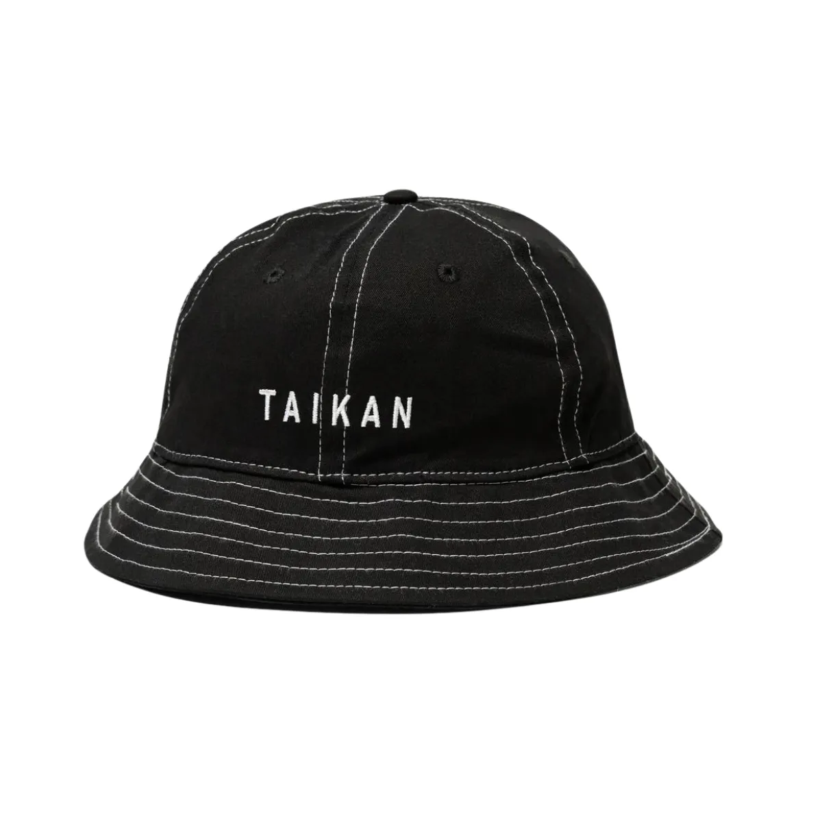 Taikan   Bell Bucket Hat Black Contrast Stitch