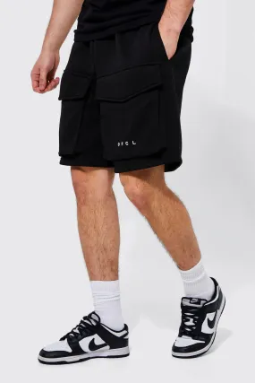 Tall Oversized Ofcl Short Length Cargo Short | boohooMAN UK