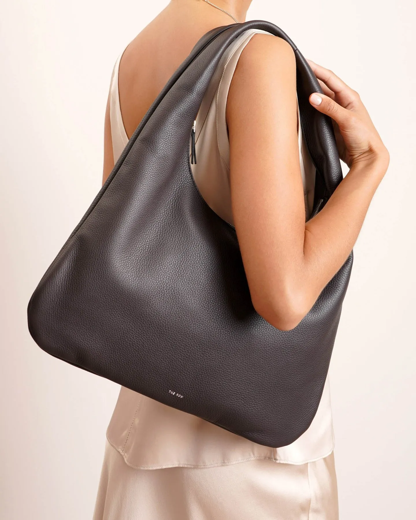 The Row Everyday Medium brown leather shoulder bag