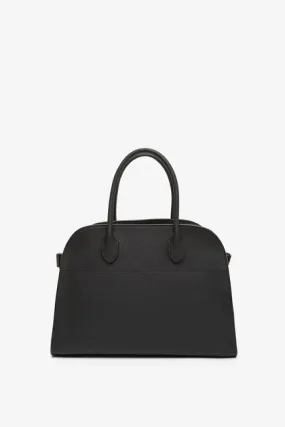 The Row Soft Margaux 12 black leather bag