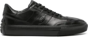 Tod's logo-debossed leather sneakers Black