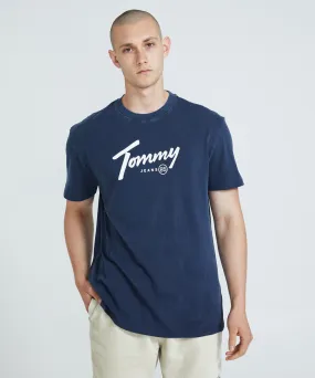 Tommy Jeans TJM Handwriting T-Shirt Twilight Navy