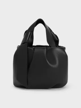 Toni Knotted Ruched Bag - Noir