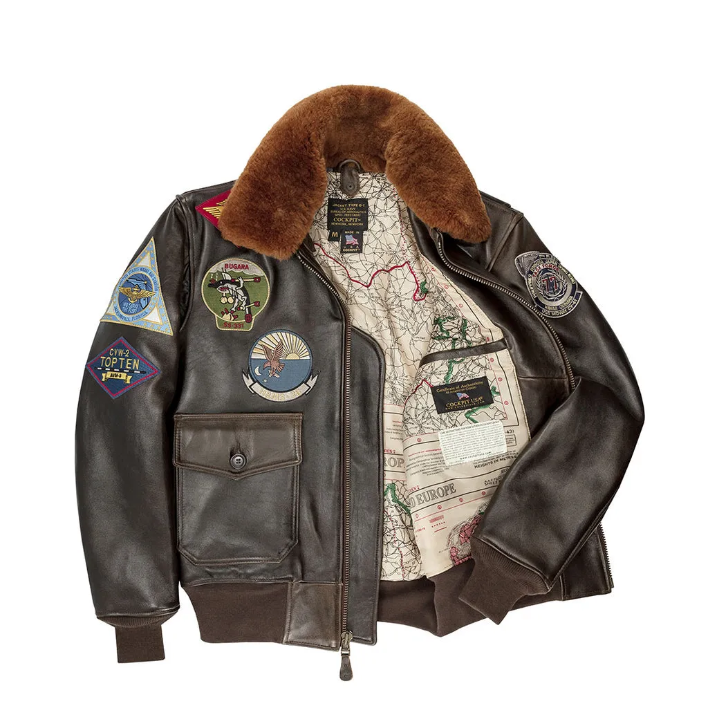 Top Gun G-1 Leather Jacket - Brown | Cockpit USA