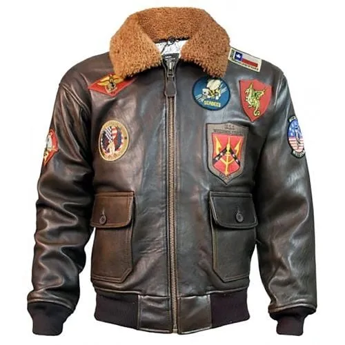 Top Gun Signature Blood Chit Leather Jacket | Flightstore