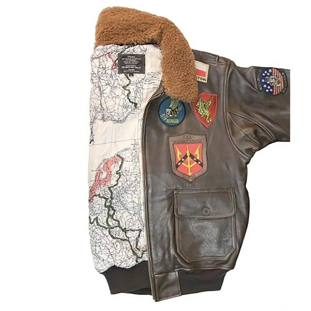 Top Gun Signature Blood Chit Leather Jacket | Flightstore