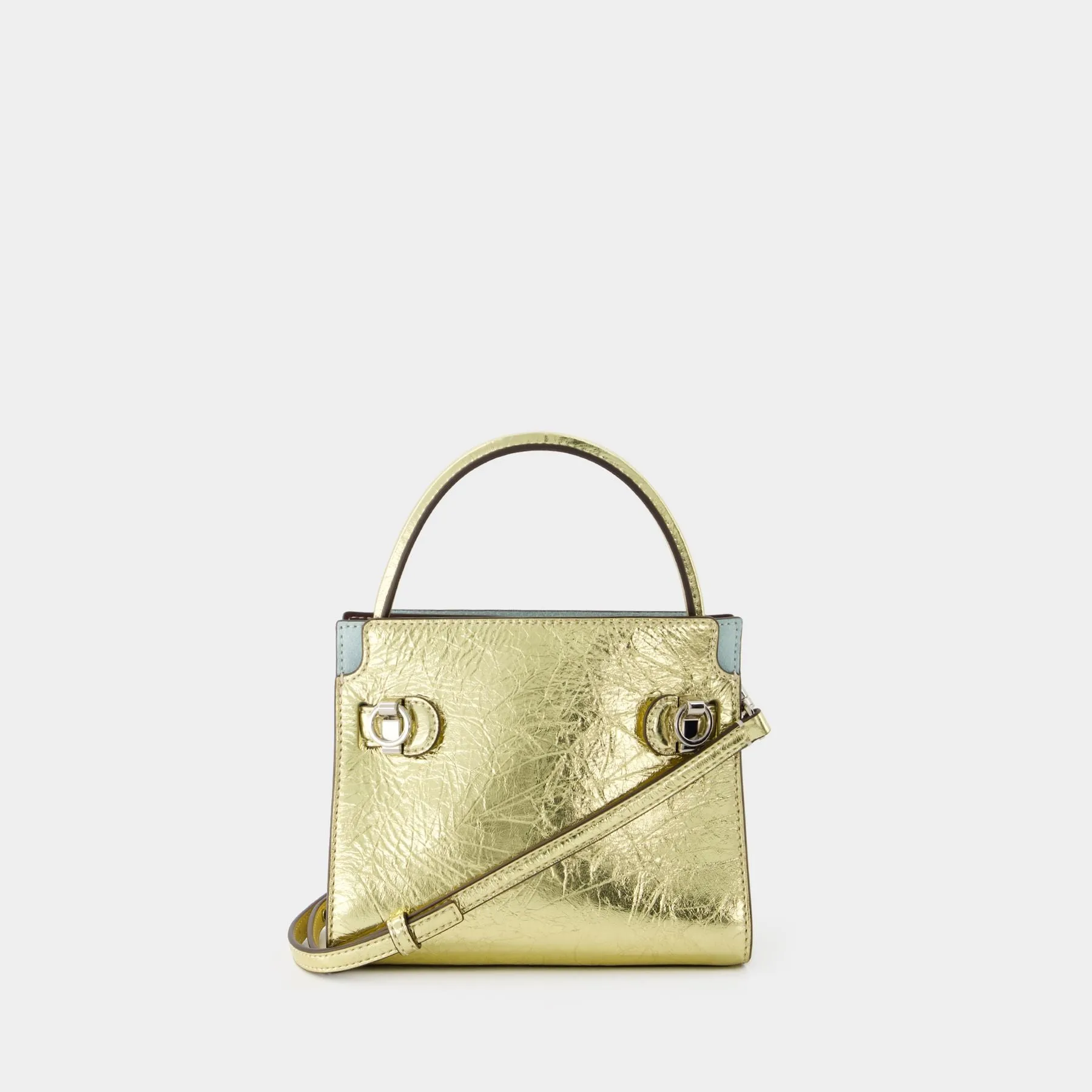 Tory Burch  Lee Radziwill Petite Double Bag - Tory Burch - Leather - Gold