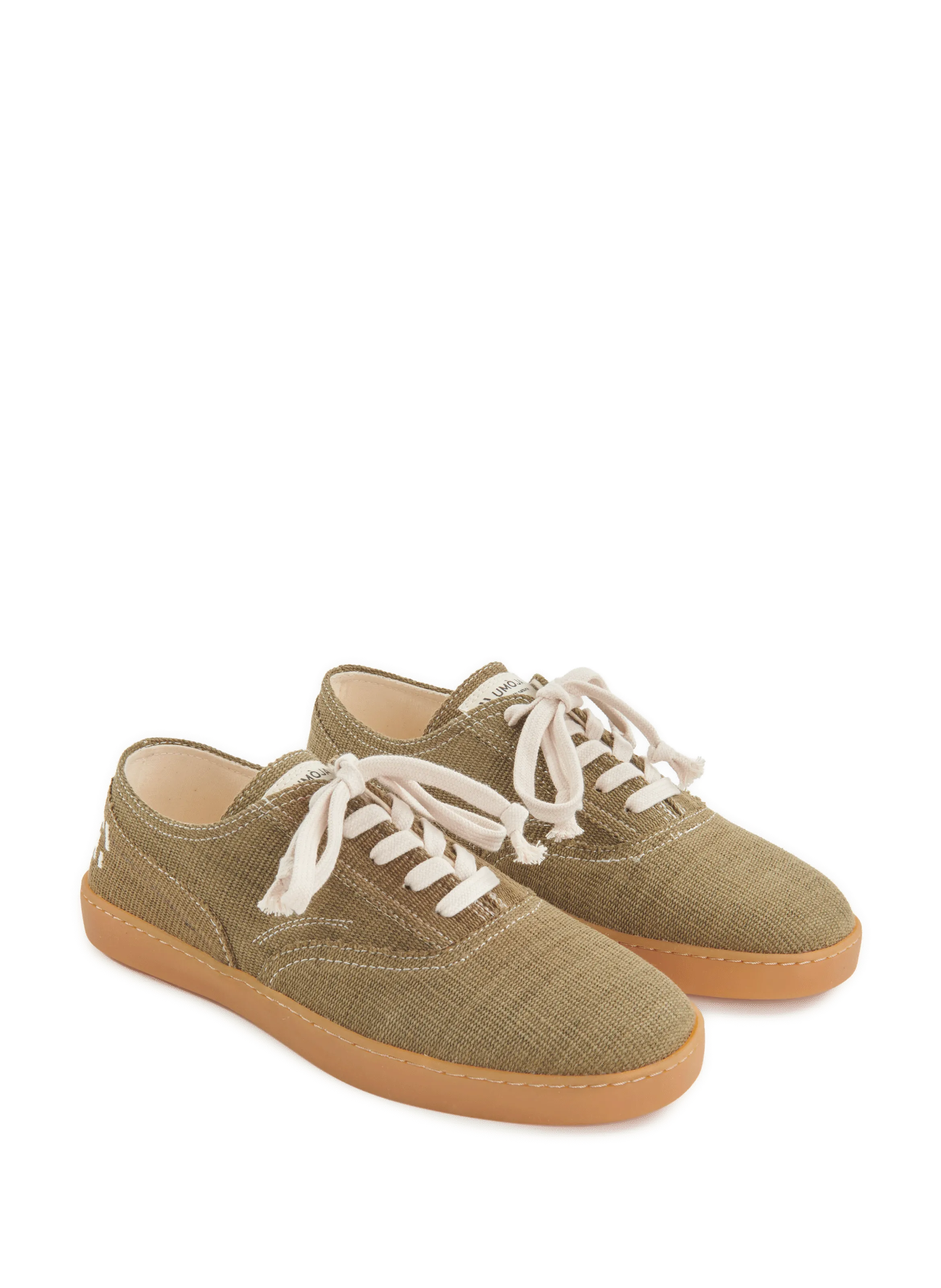 UMOJA  Maji natural fibre low-top sneakers - Khaki