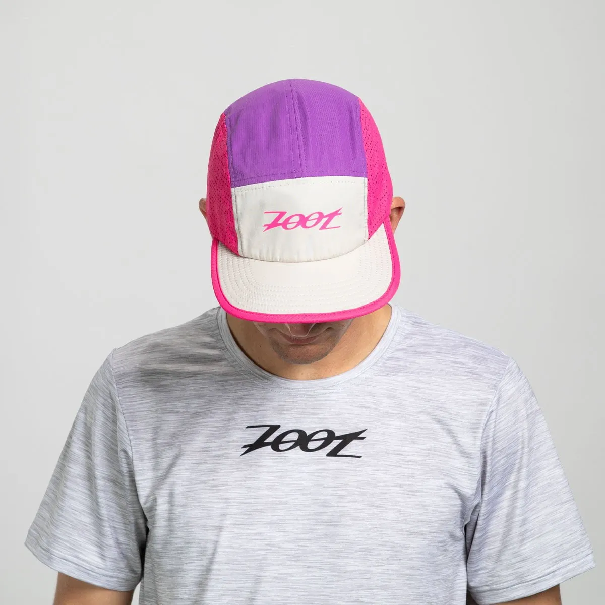 Unisex Tech 5-Panel Hat - Pink Aloha