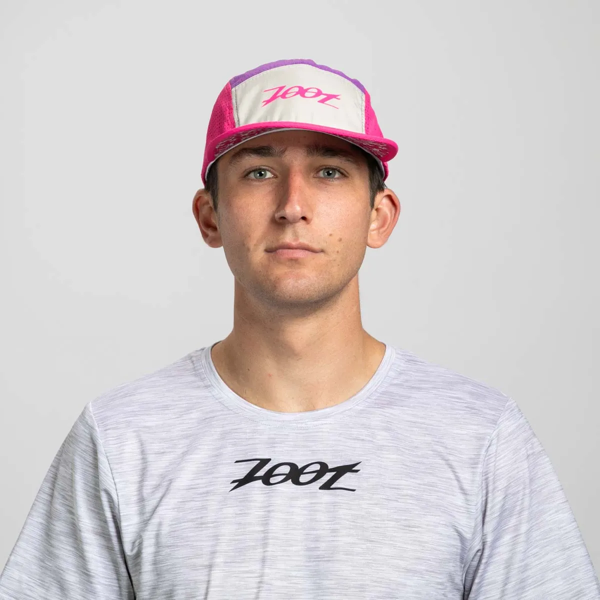 Unisex Tech 5-Panel Hat - Pink Aloha