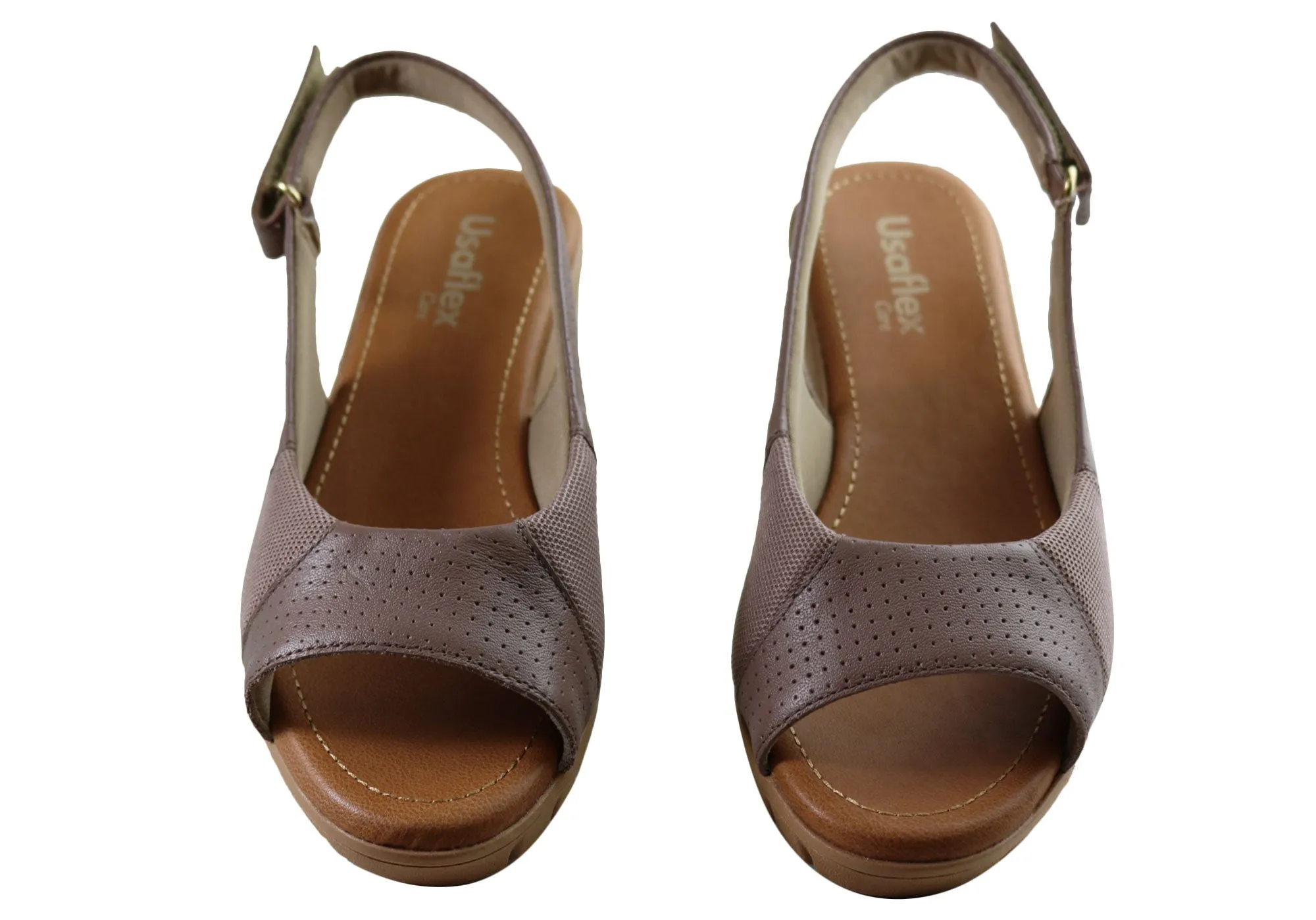 Usaflex Algiers Womens Comfortable Leather Sandals Made In Brazil