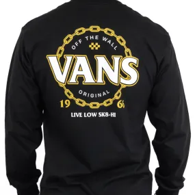 Vans Mens Chain Gang Logo Long Sleeve T-Shirt in Black