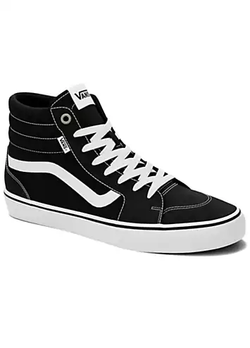 Vans Women’s Black & White Filmore Hi Trainers | Kaleidoscope