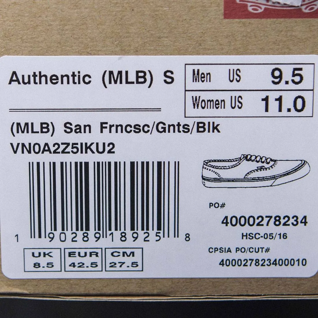 Vans x MLB San Francisco Giants Men Authentic - Giants (black / orange)