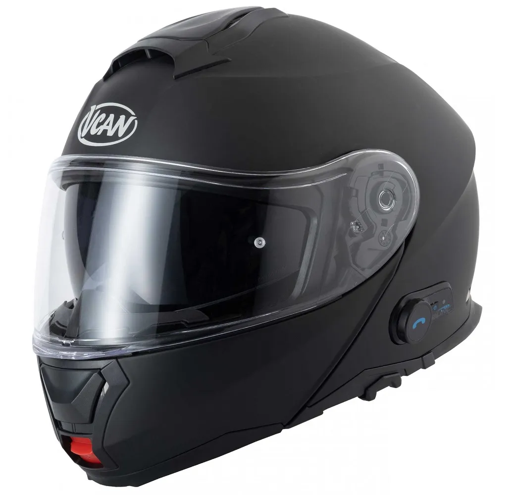 Vcan H272 Blinc Plain Helmet (Bluetooth) - Matt Black