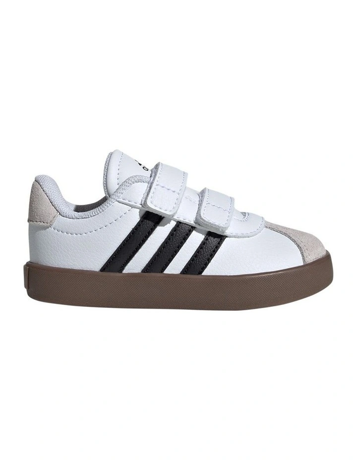 Vl Court 3.0 Self-Fastening Infant Sneakers in Black/White