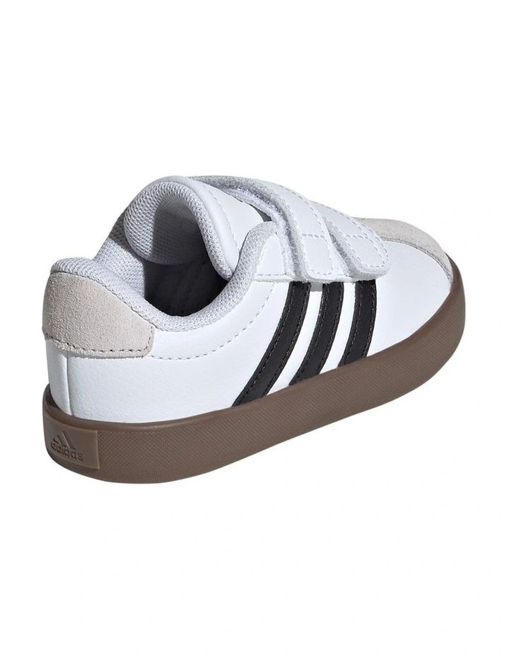 Vl Court 3.0 Self-Fastening Infant Sneakers in Black/White