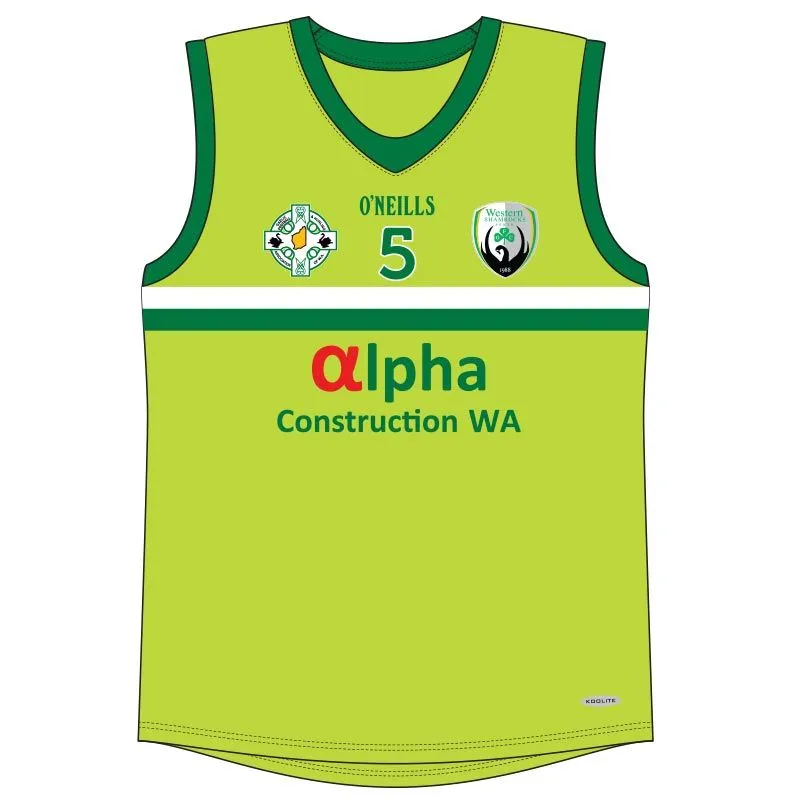 Western Shamrocks GAA Vest (Lime)