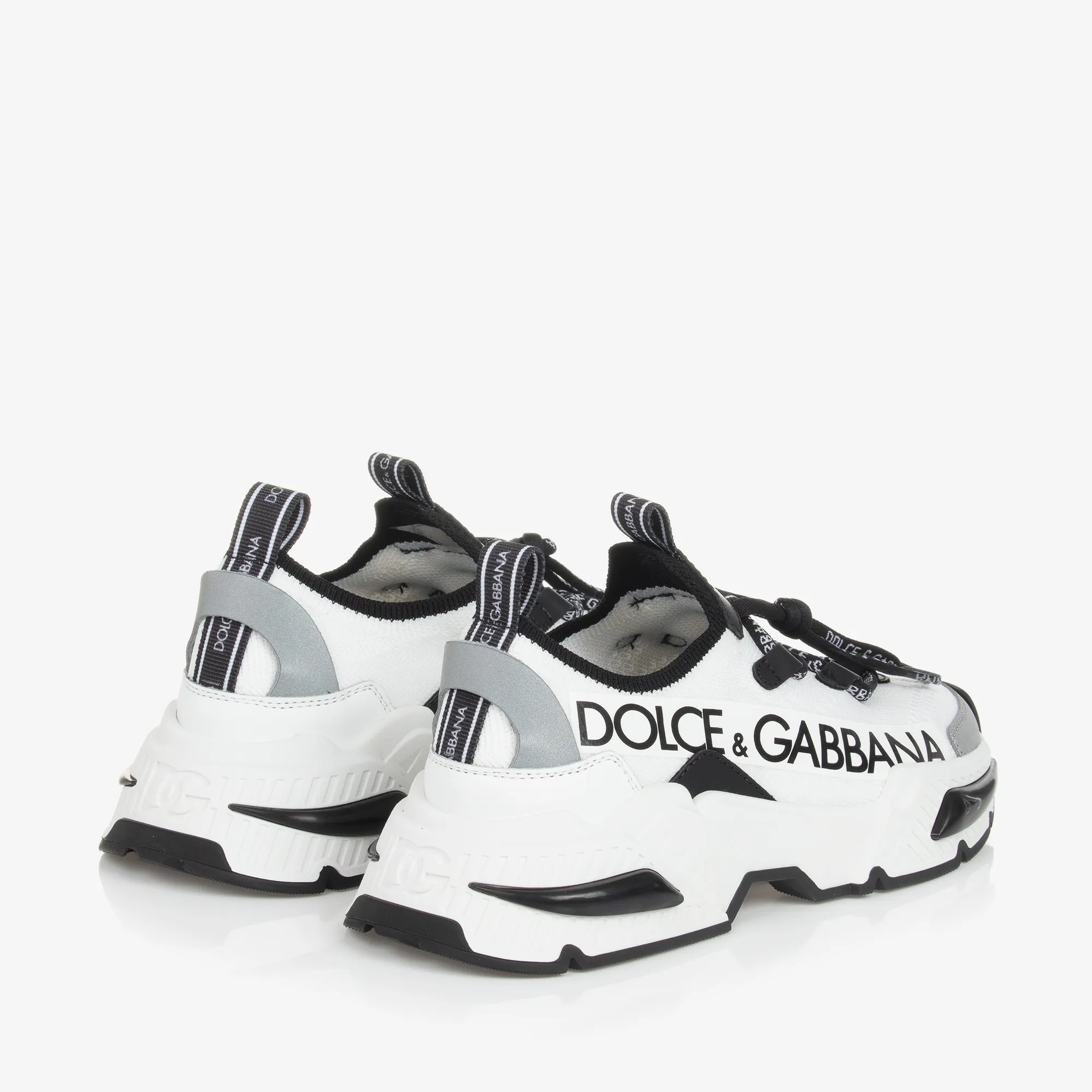 White Low-Top Daymaster Sock Trainers