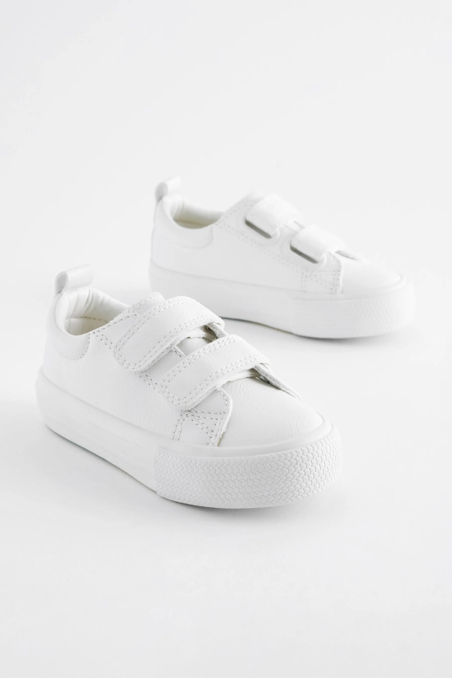 White Standard Fit (F) Chunky Trainers With Touch Fastening