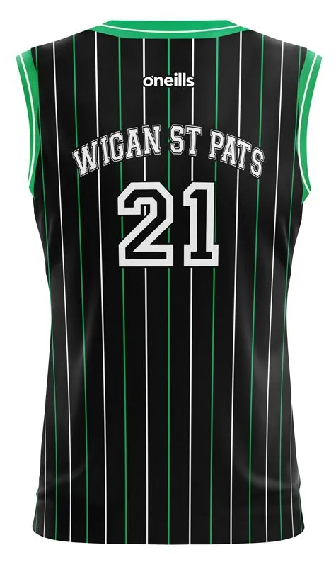 Wigan St Pats ARLFC Kids' Basketball Vest (black)