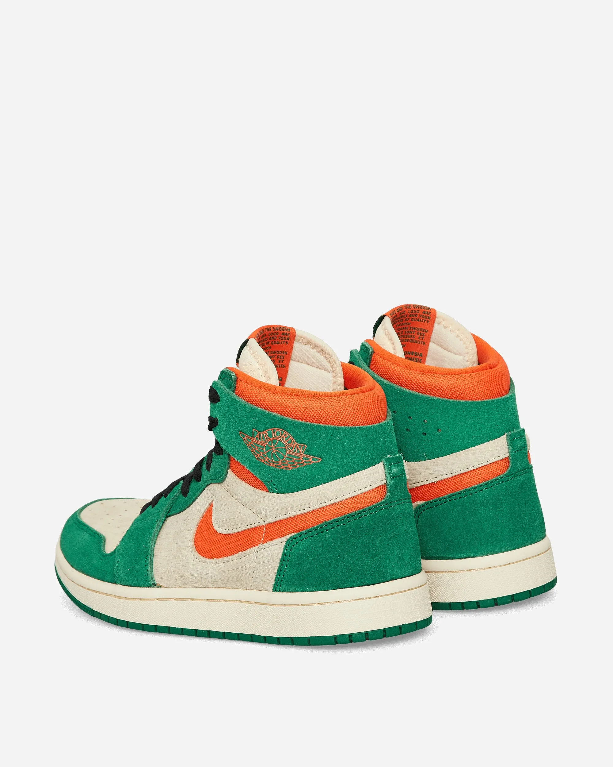 WMNS Air Jordan 1 Zoom Air CMFT 2 Sneakers Pine Green / Orange Blaze