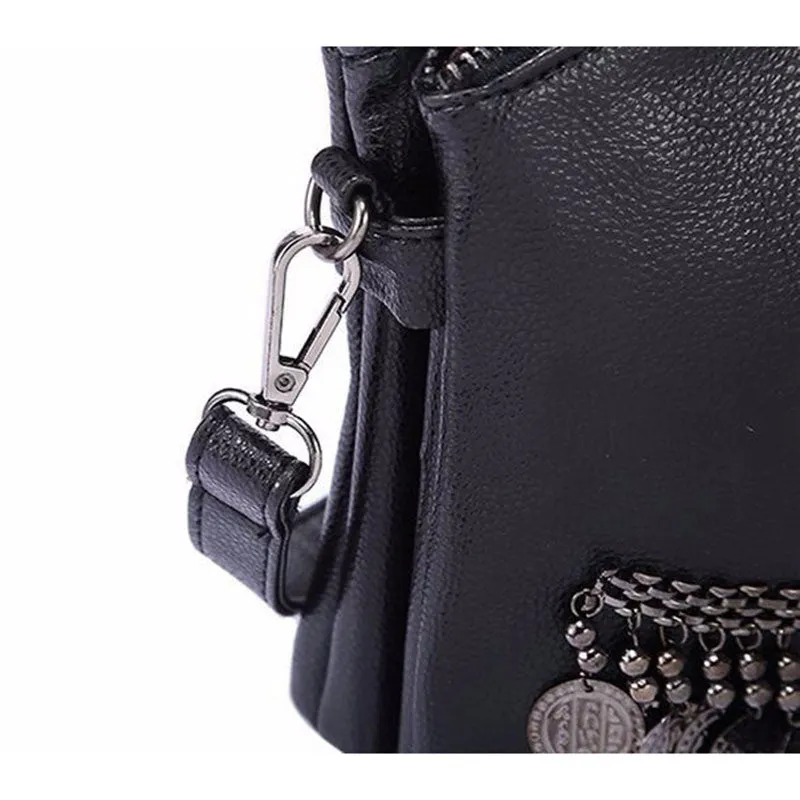 Women Tassel Skull Chain Handbag