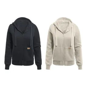 Women's Ultra-Soft Fleece Sherpa-Lined Zip-up Hoodie