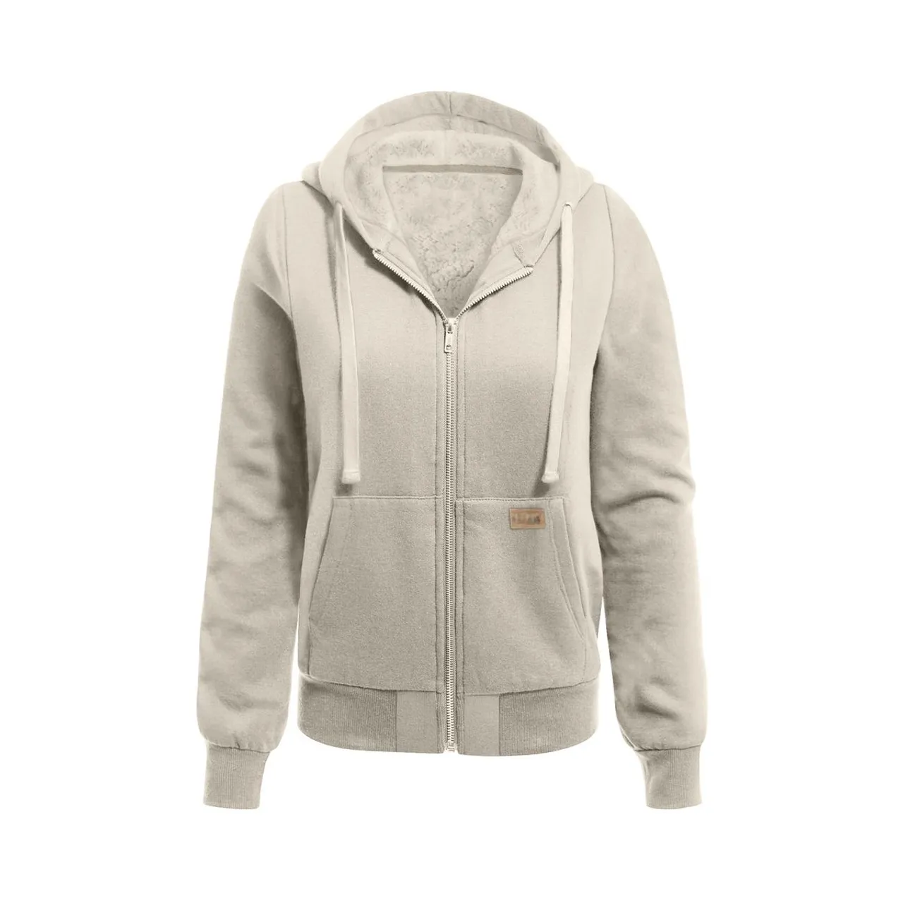 Women's Ultra-Soft Fleece Sherpa-Lined Zip-up Hoodie