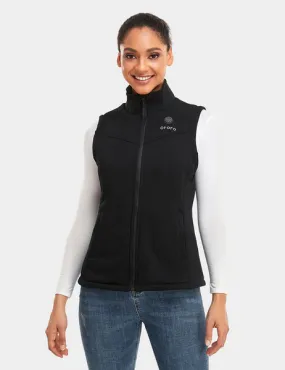 Women's Heated Fleece Vest - Black