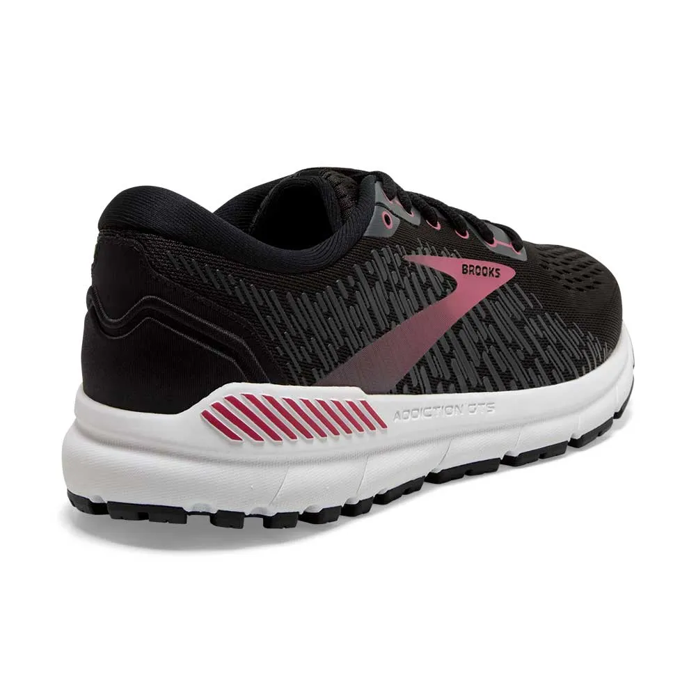 Women's Addiction GTS 15 Running Shoe - Black/Ebony/Mauvewood - Narrow (2A)