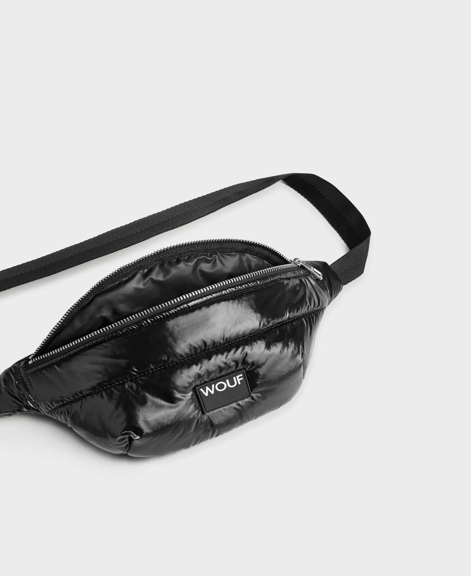 Wouf   Black Glossy Waist Bag