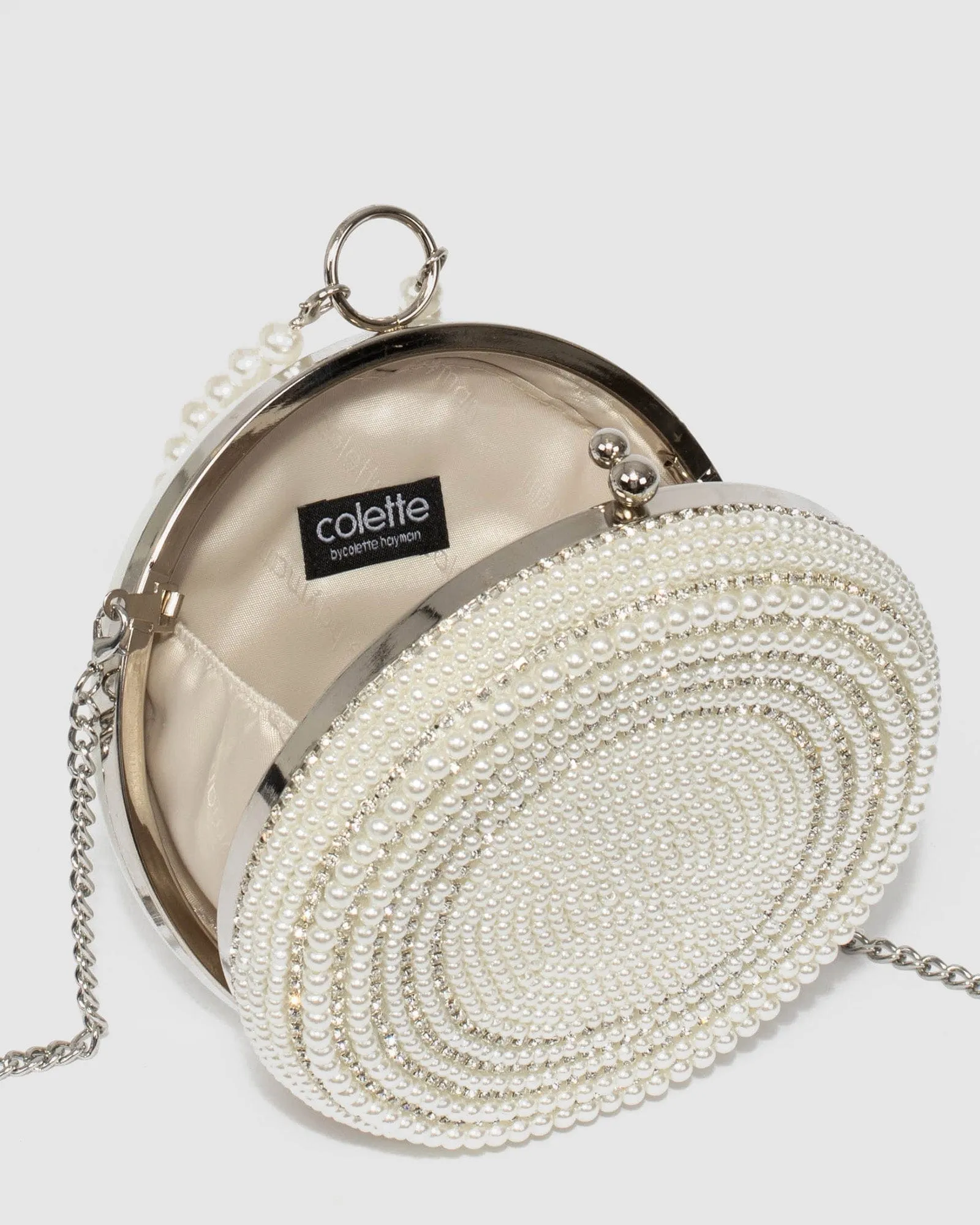 Yuki Pearl Ivory Clutch Bag