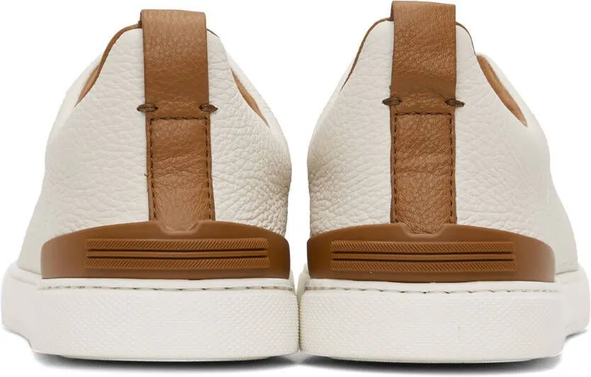 ZEGNA Off-White Triple Stitch Sneakers